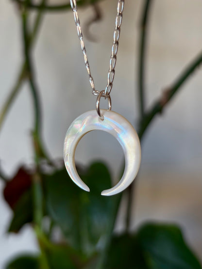Mother of Pearl Crescent Necklace