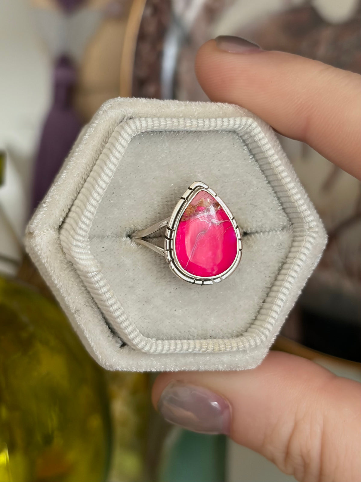 Pink Sea Sediment Ring - Size 7