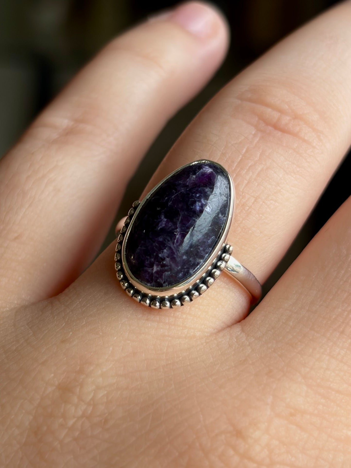 Lepidolite Ring - Size 7