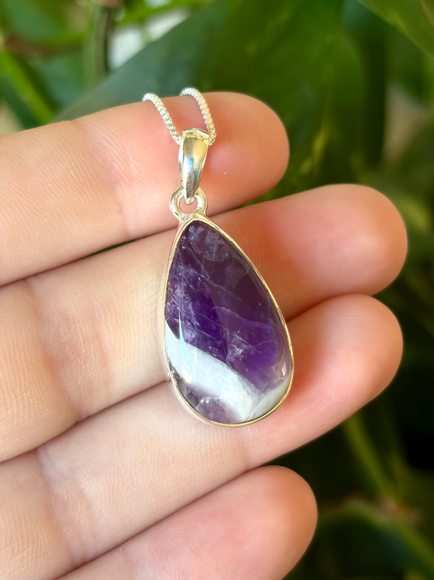Chevron Amethyst Necklace