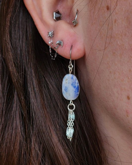 Ripple Moonstone Earrings