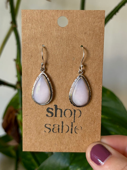 Pink Opal Earrings