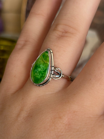 Green Sea Sediment Ring - Size 7