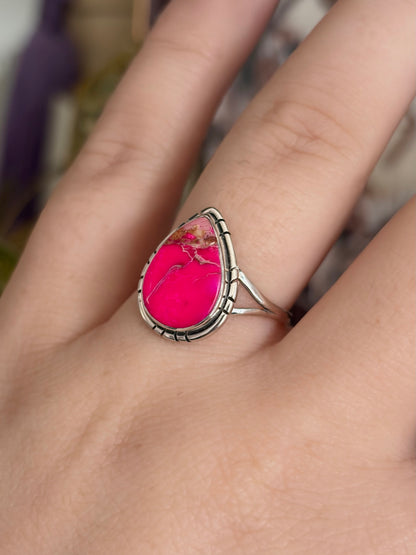 Pink Sea Sediment Ring - Size 7