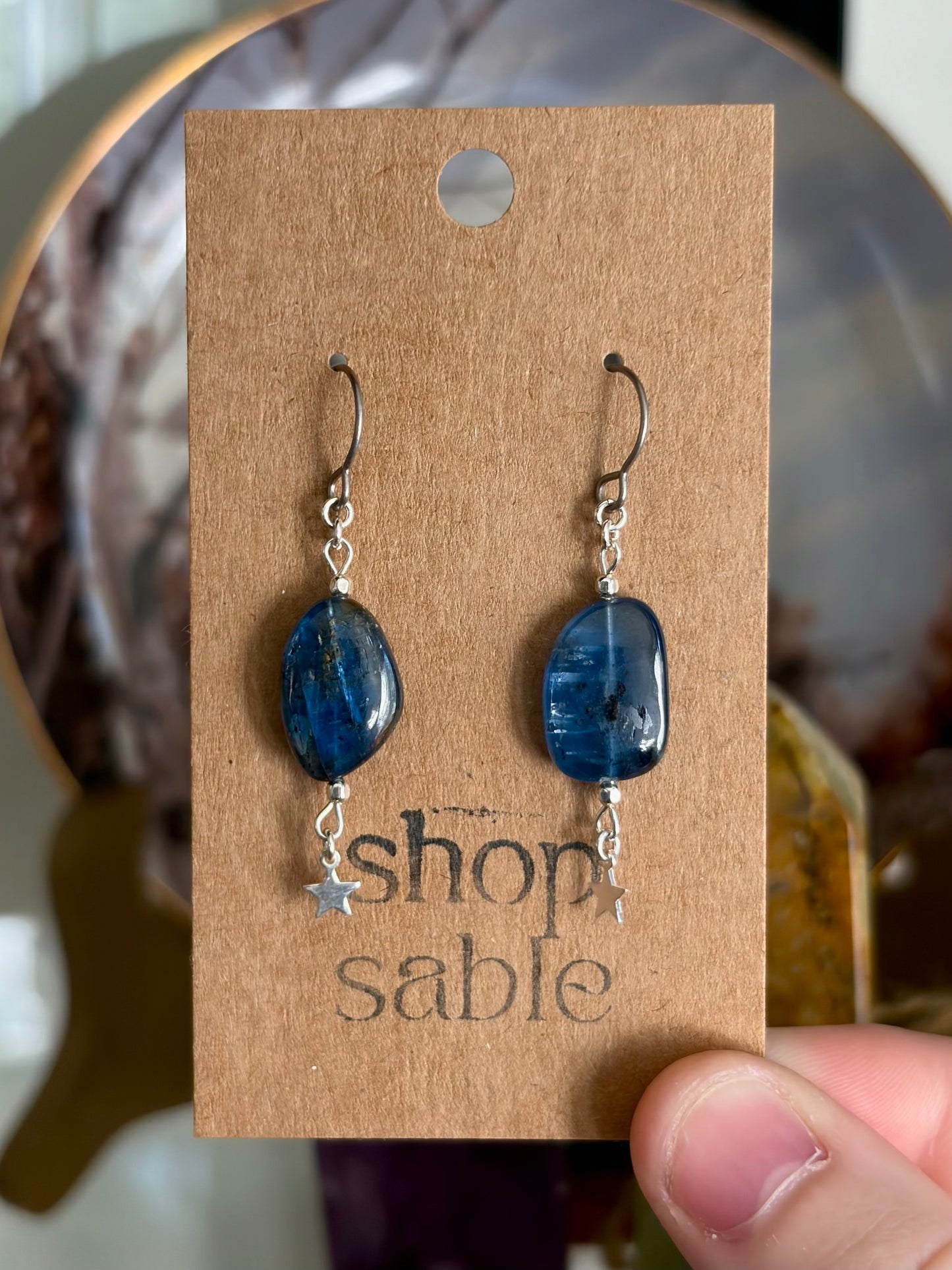 Kyanite Star Earrings