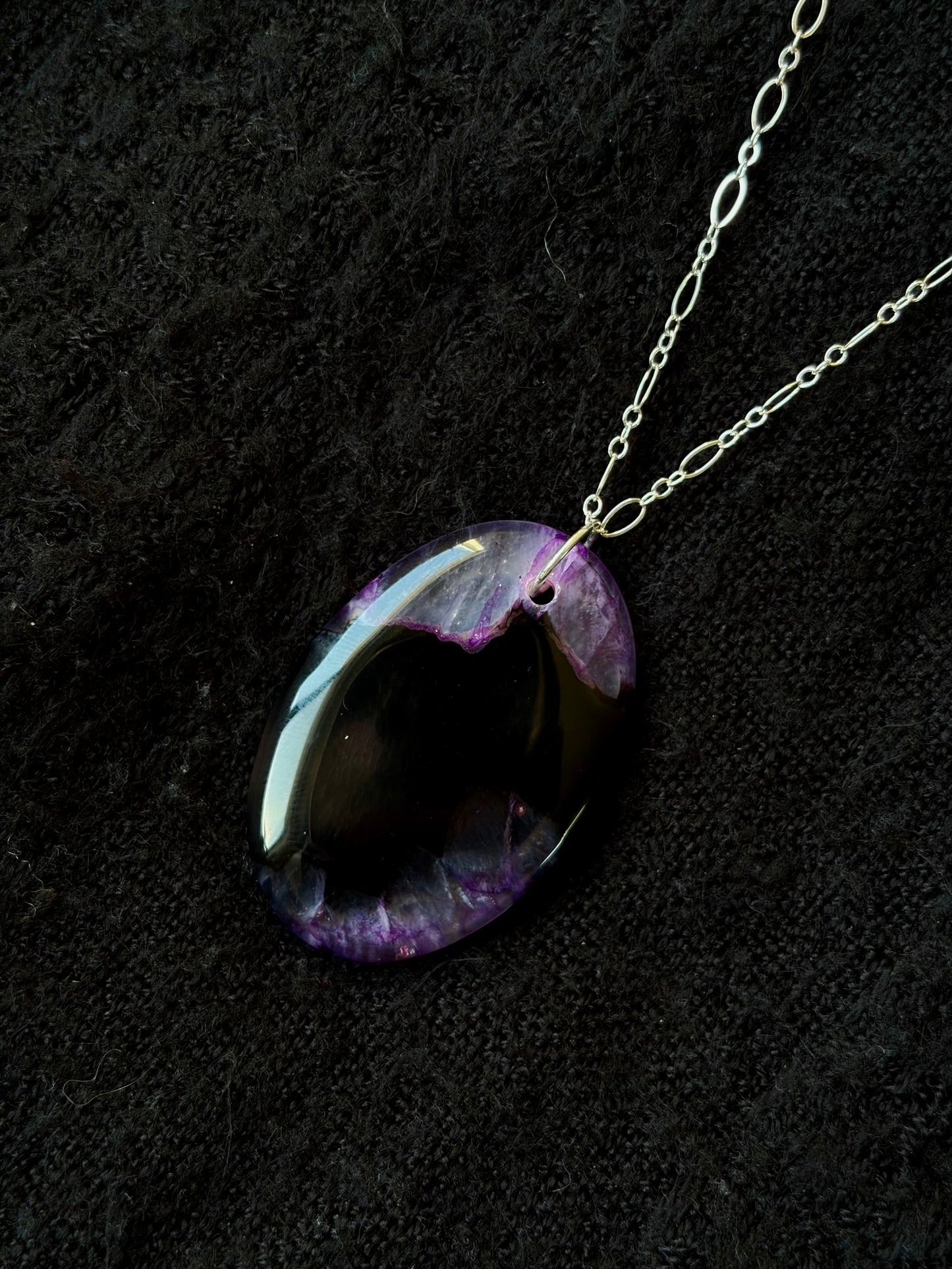 Purple Agate Necklace
