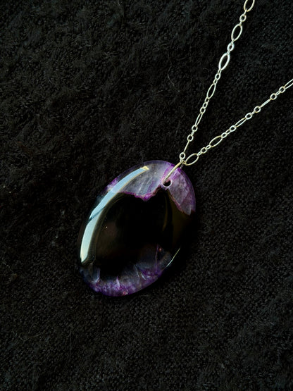 Purple Agate Necklace