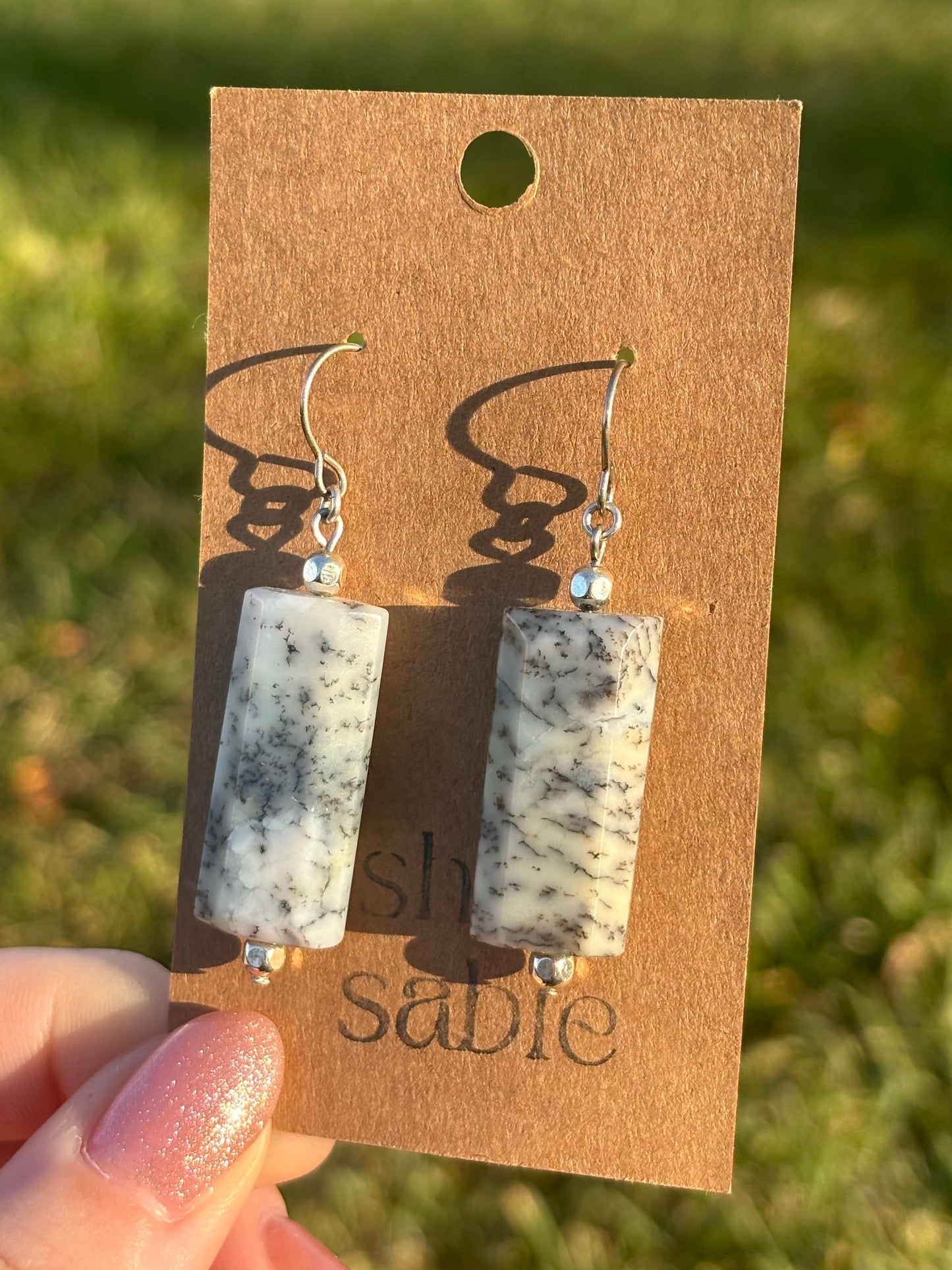 Dendritic Opal Earrings