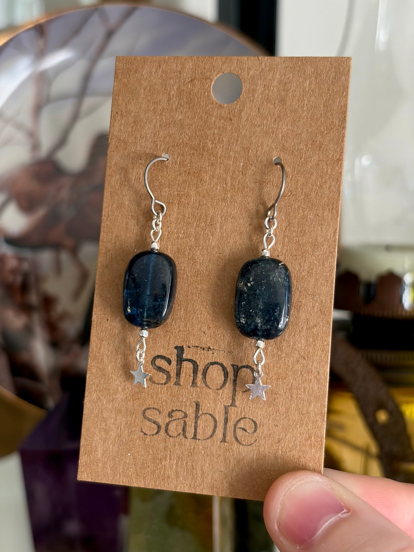 Kyanite Star Earrings