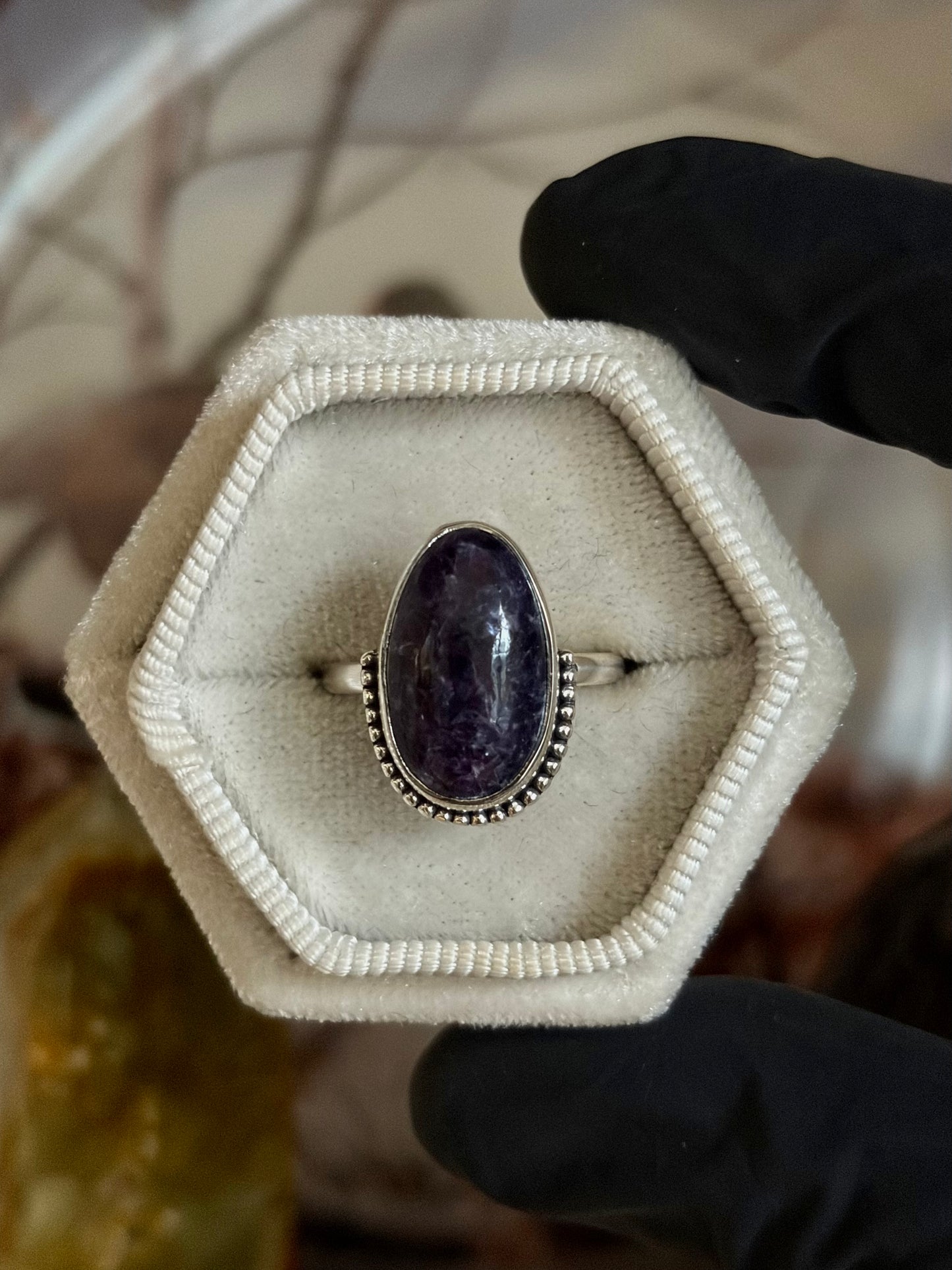 Lepidolite Ring - Size 7