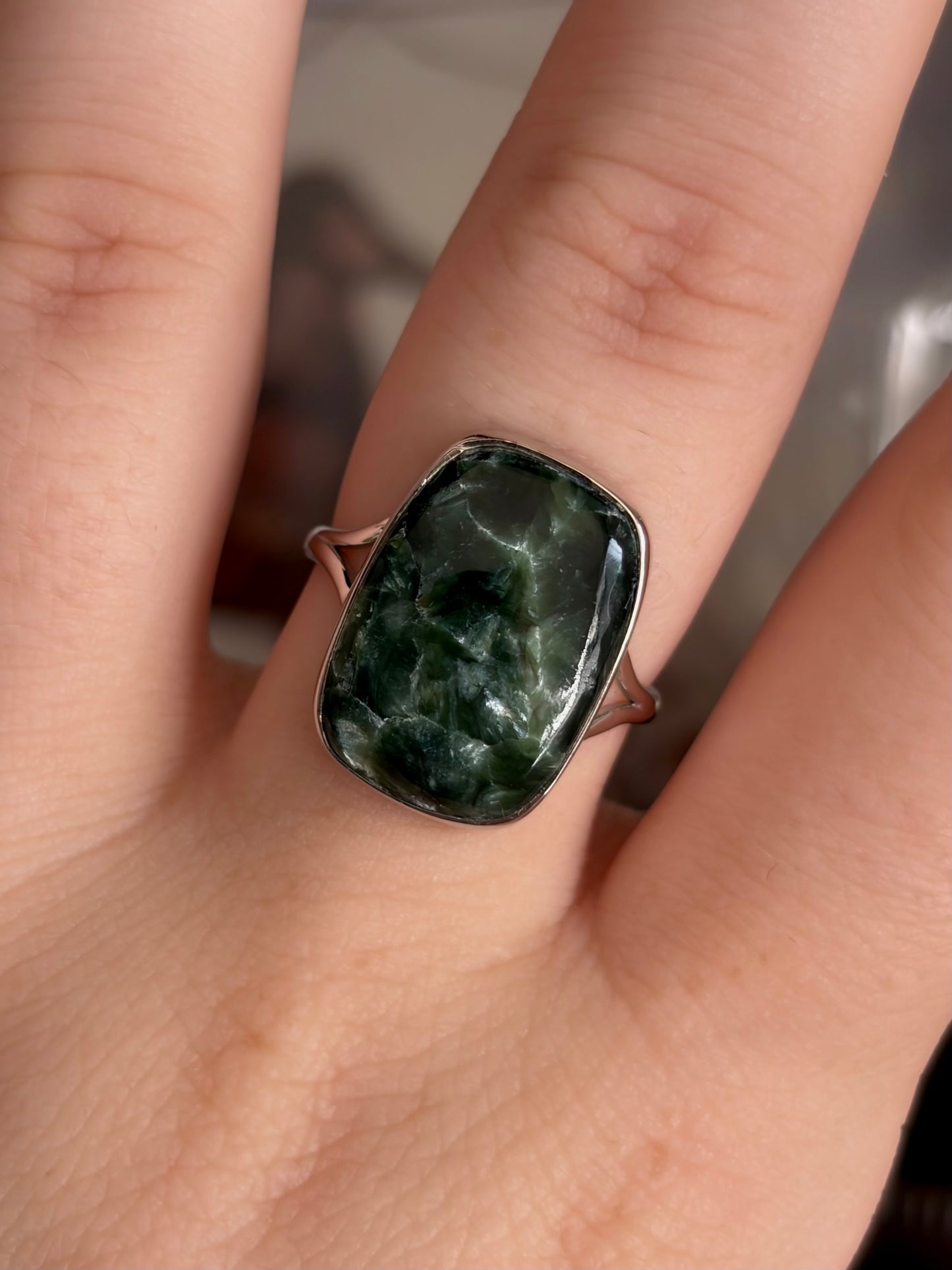 Seraphinite Ring - Size 8