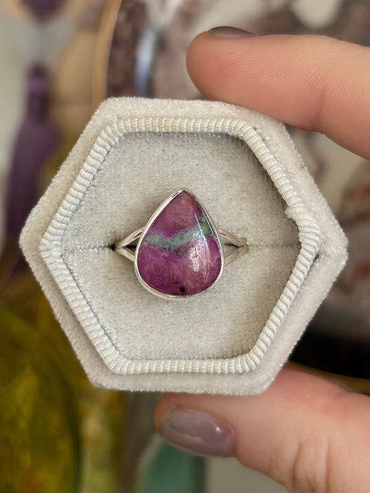 Ruby Zoisite Ring - Size 9