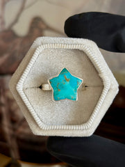 Turquoise Star Ring - Size 8
