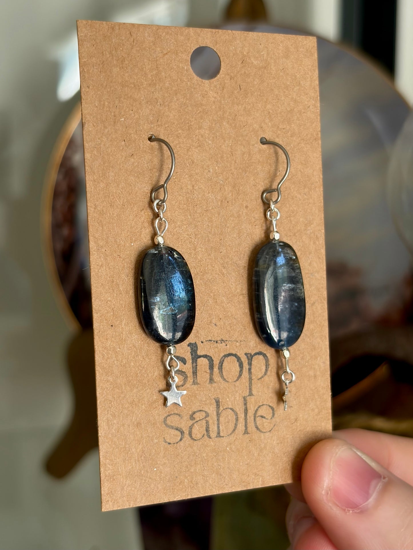 Kyanite Star Earrings