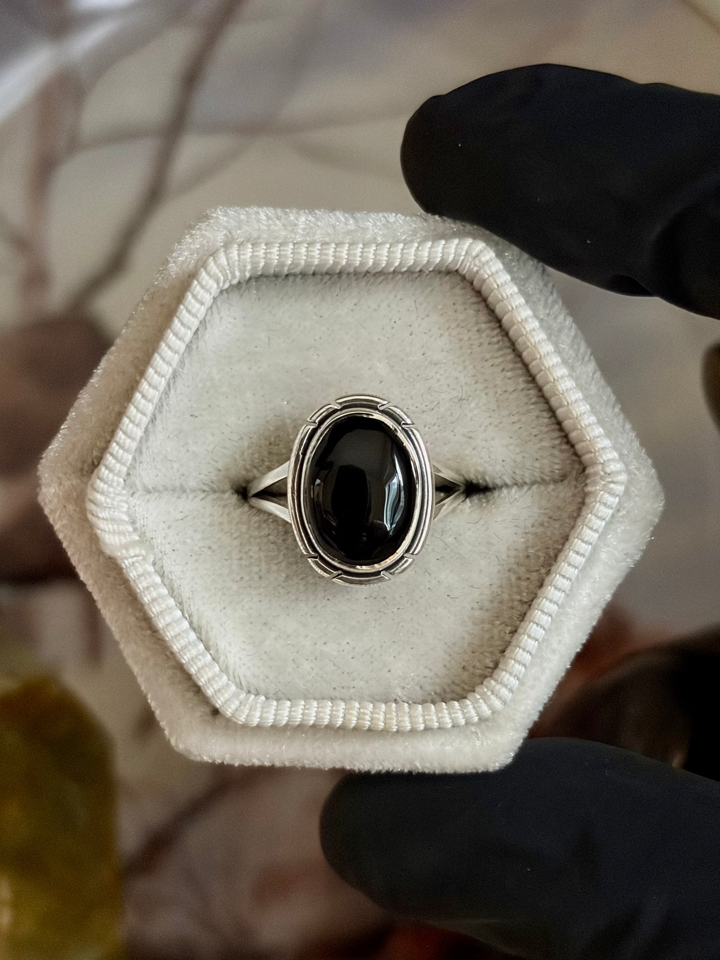 Black Onyx Ring - Size 5