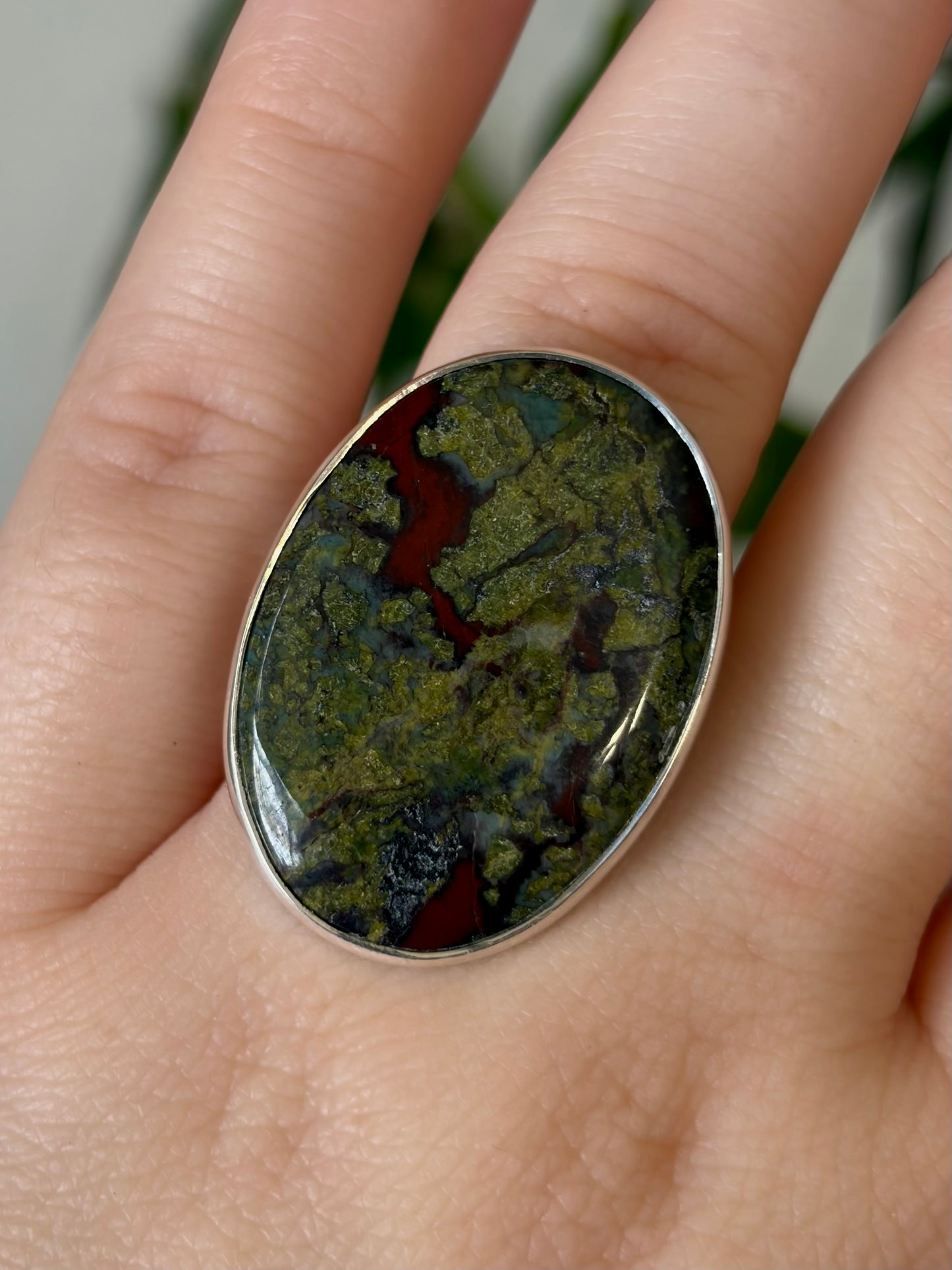 Dragon Blood Jasper Ring - Adjustable