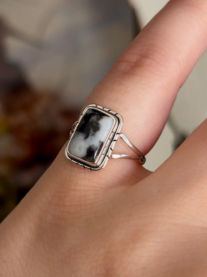 Zebra Skin Jasper Ring - Size 5