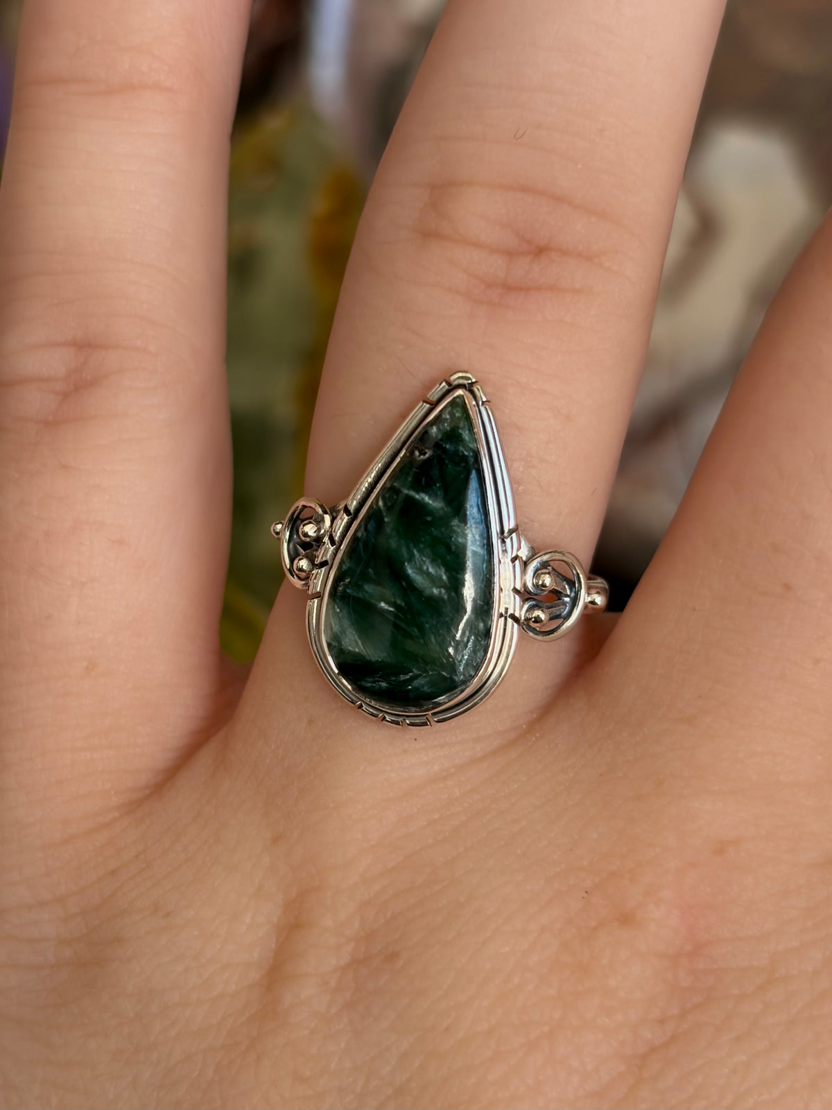 Seraphinite Ring - Size 8