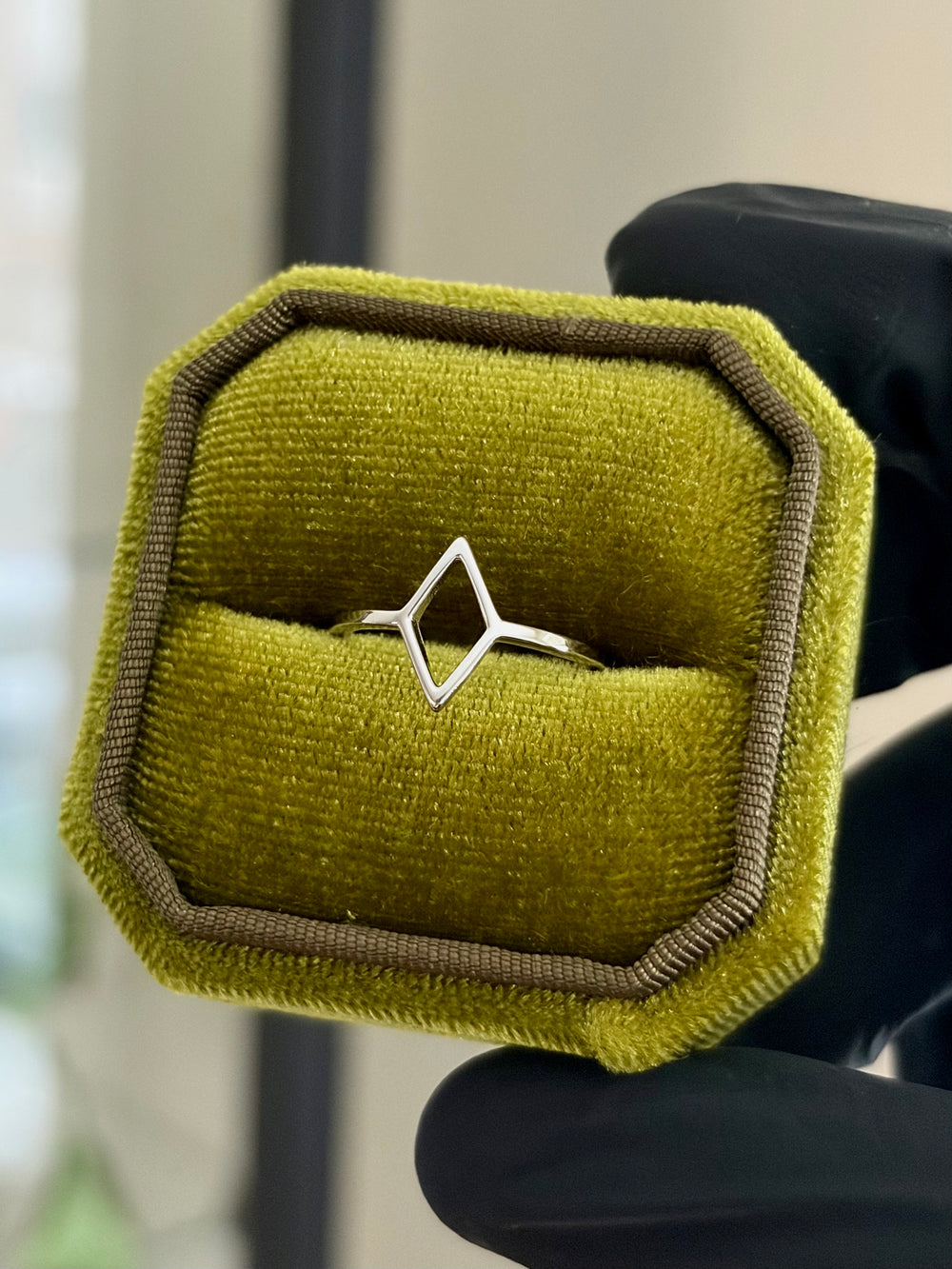 Hollow Diamond Ring
