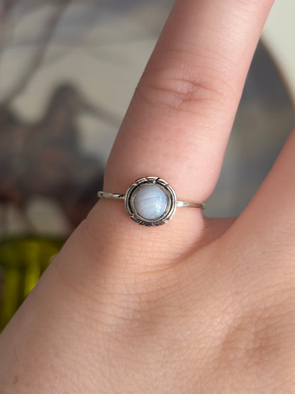 Blue Lace Agate Ring - Size 5