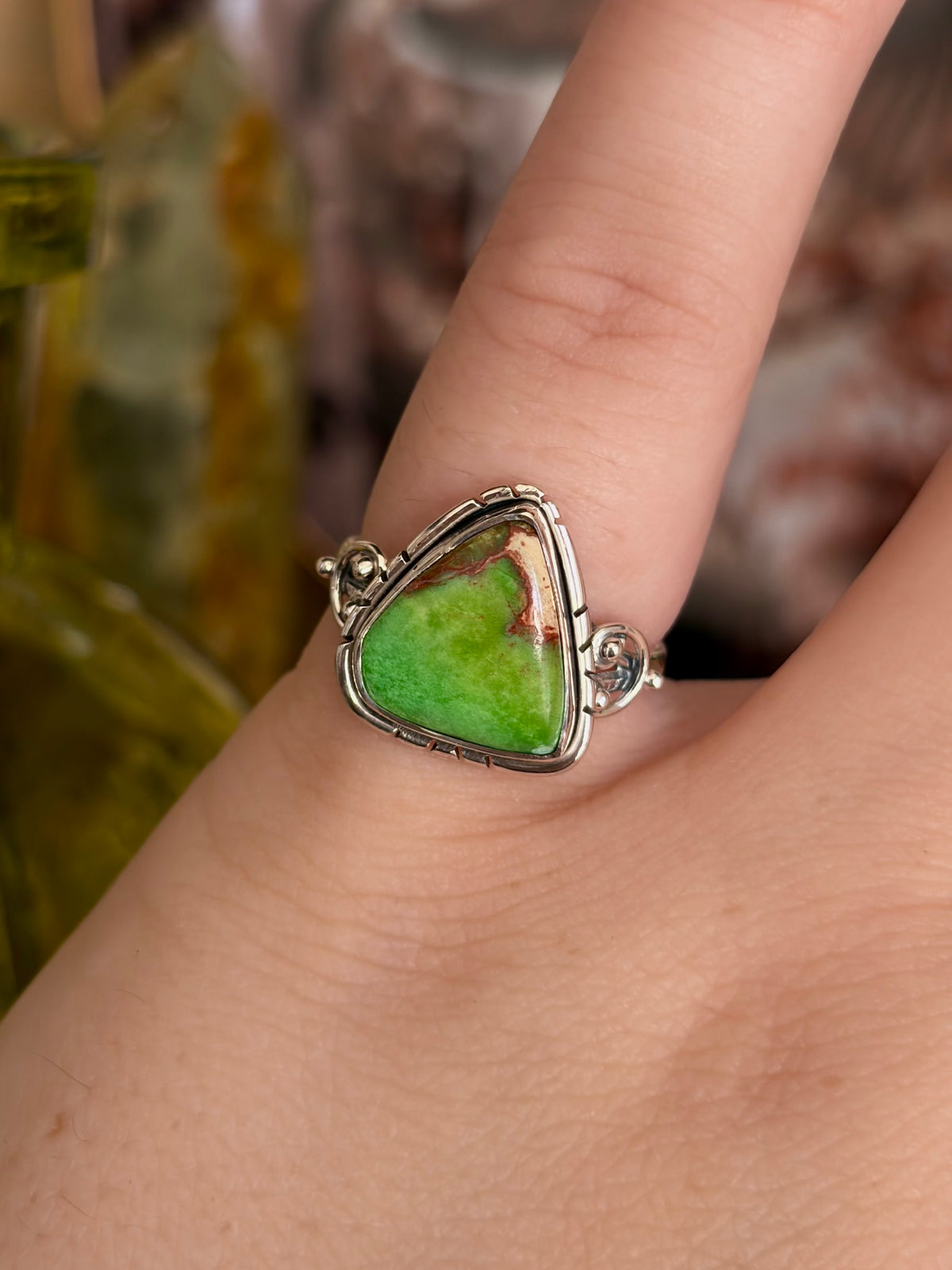 Green Sea Sediment Ring - Size 6
