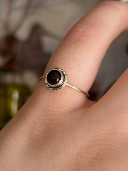 Garnet Hessonite Ring - Size 6