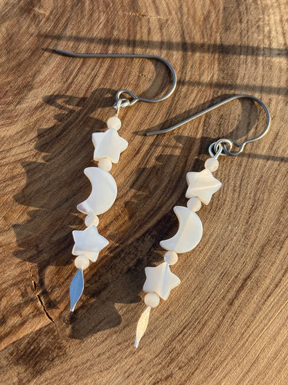 Wisp Mother of Pearl Earrings