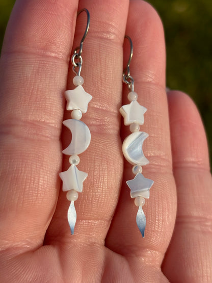 Wisp Mother of Pearl Earrings
