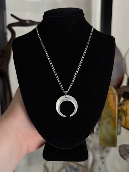Mother of Pearl Crescent Necklace