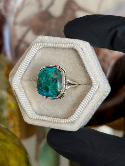 Azurite Malachite Ring - Size 10