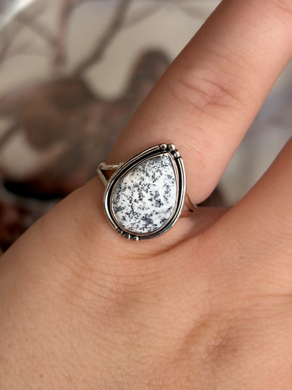 Dendritic Agate Ring - Size 5