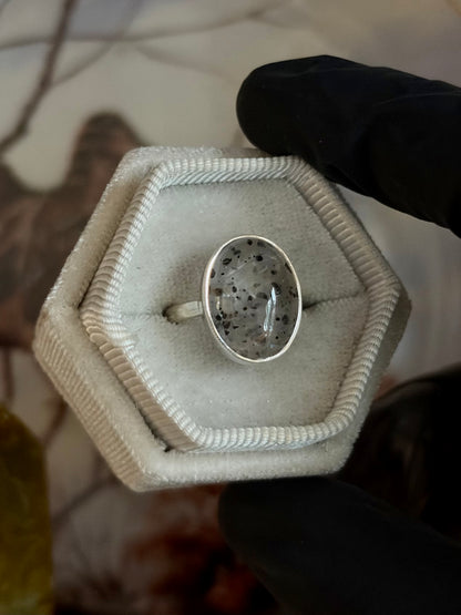 Sagenitic Quartz Ring - Size 6