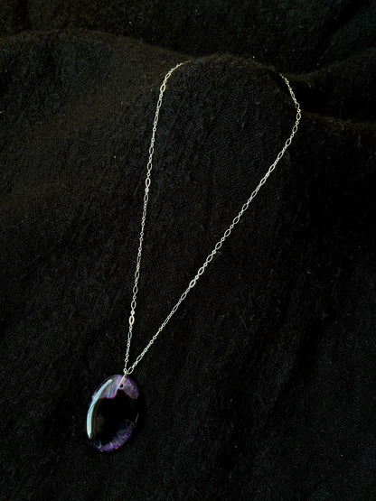 Purple Agate Necklace