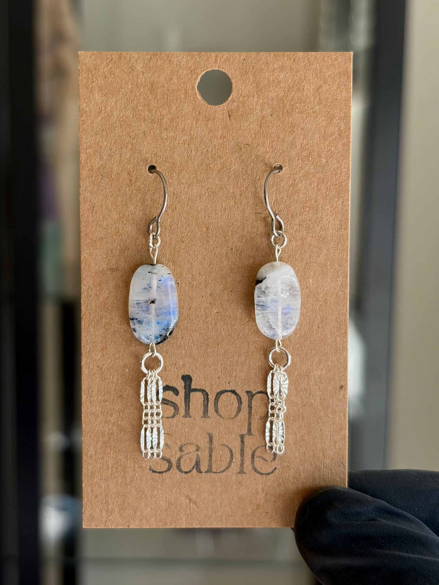 Ripple Moonstone Earrings