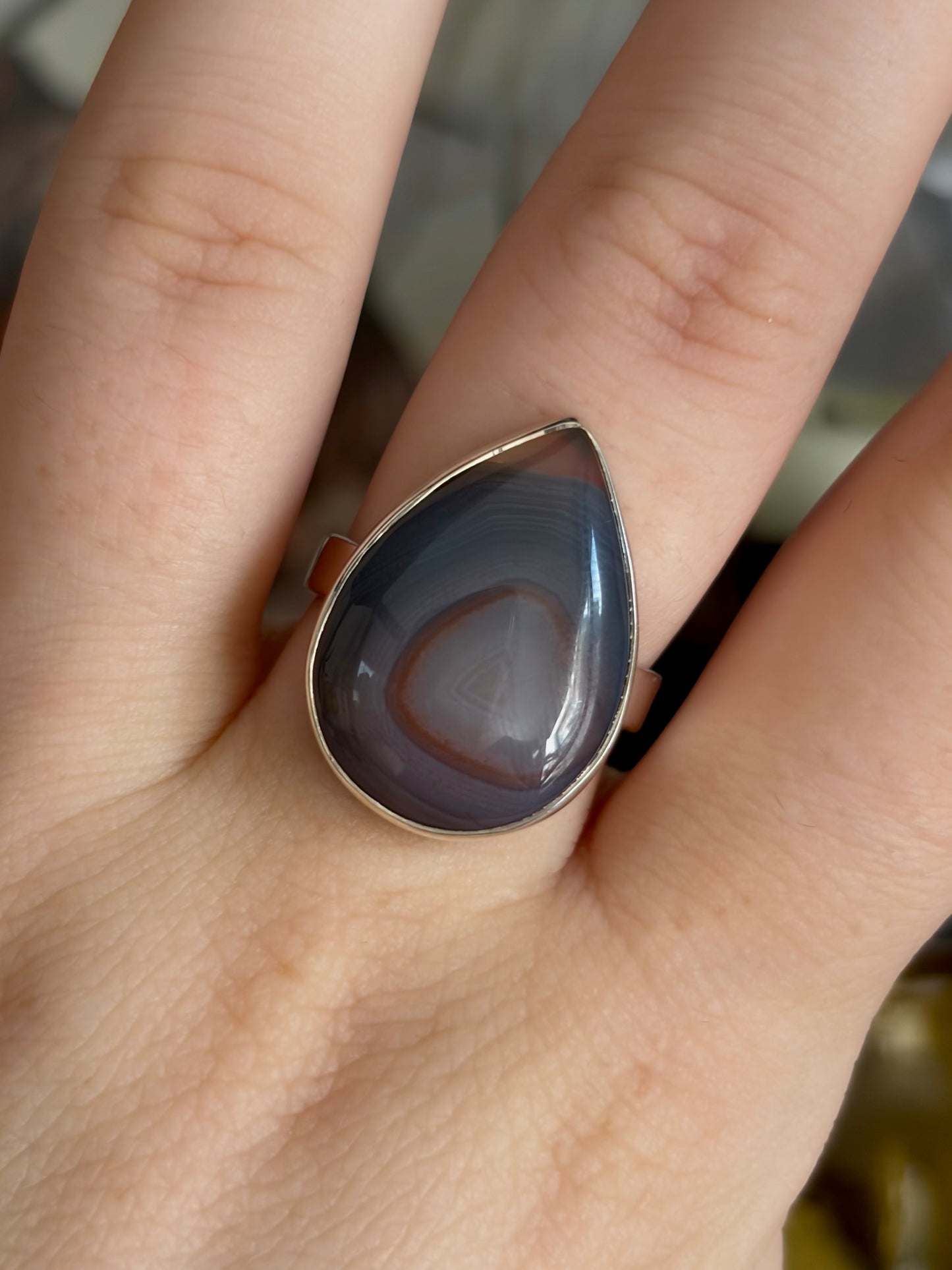 Botswana Agate Ring - Size 8