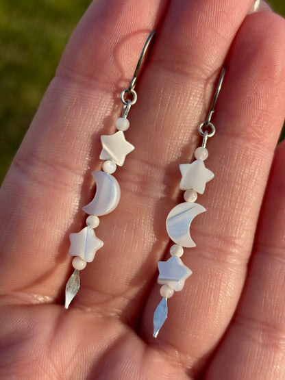 Wisp Mother of Pearl Earrings