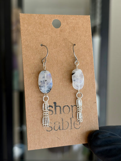Ripple Moonstone Earrings