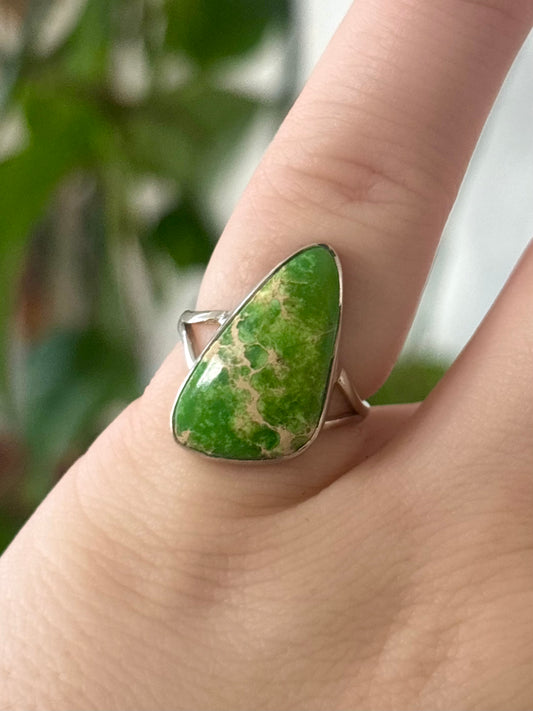 Green Sea Sediment Ring - Size 5