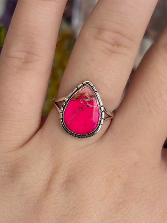 Pink Sea Sediment Ring - Size 7