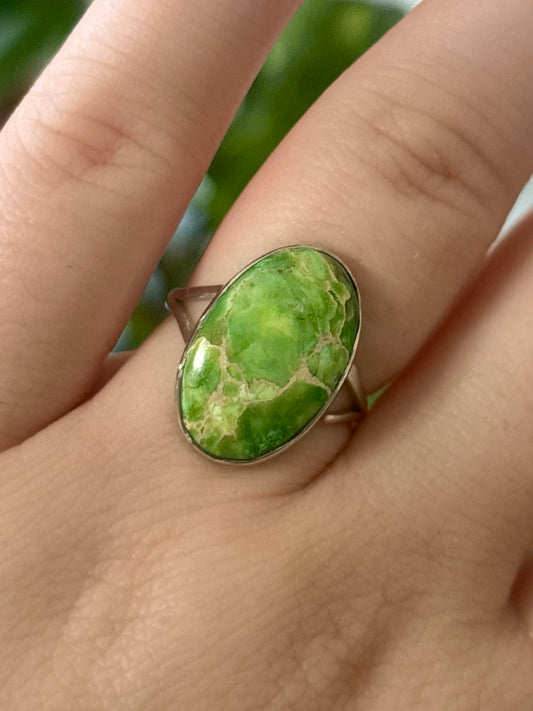 Green Sea Sediment Ring - Size 6