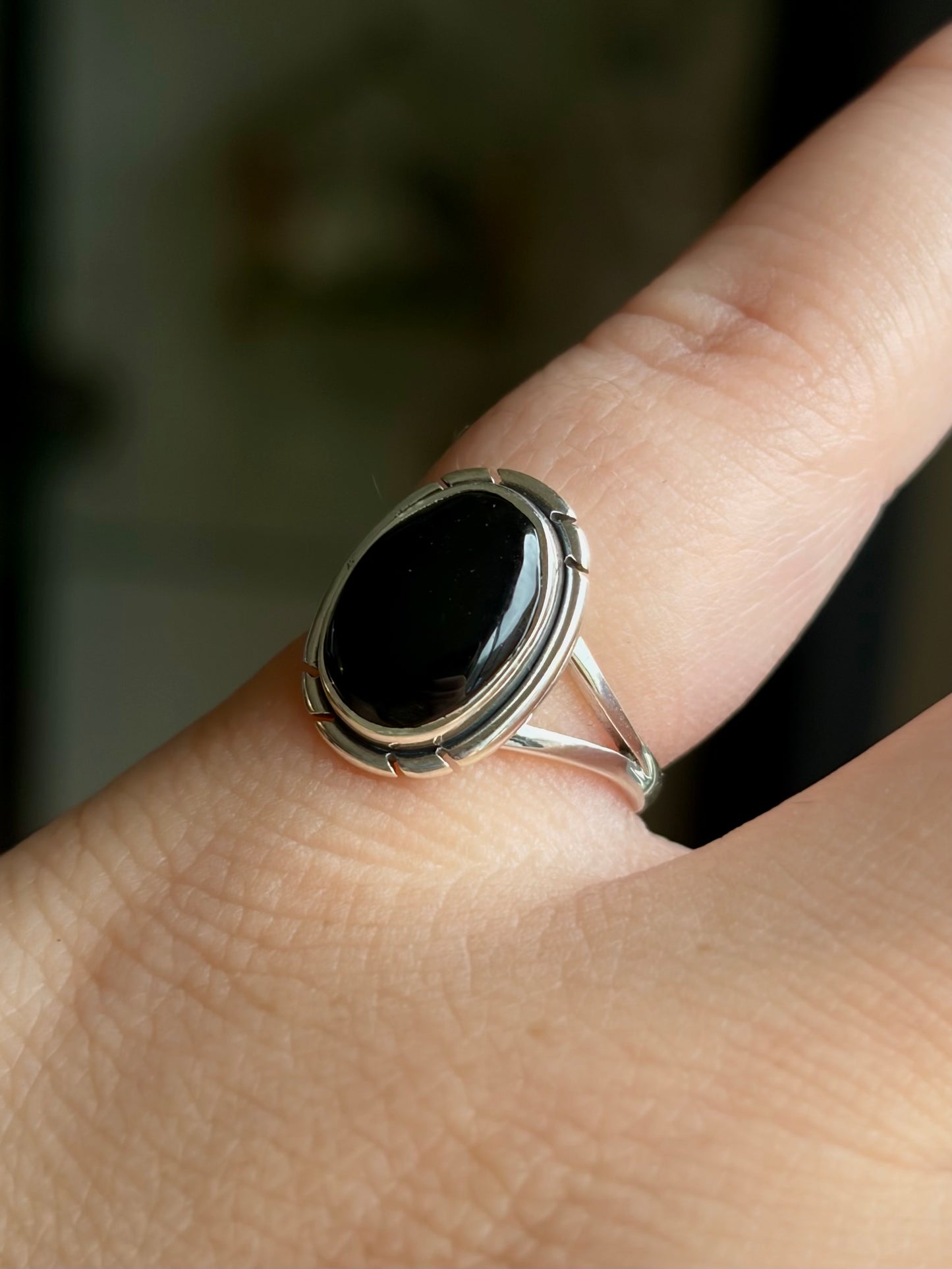 Black Onyx Ring - Size 5
