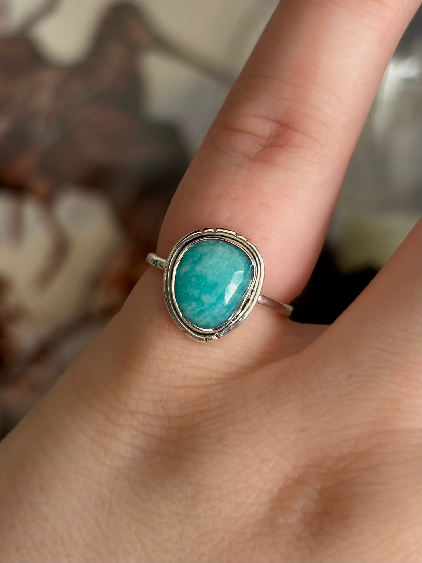 Amazonite Ring - Size 5
