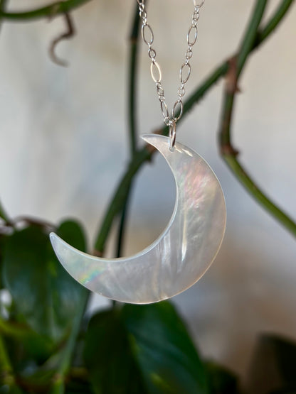 Mother of Pearl Crescent Necklace