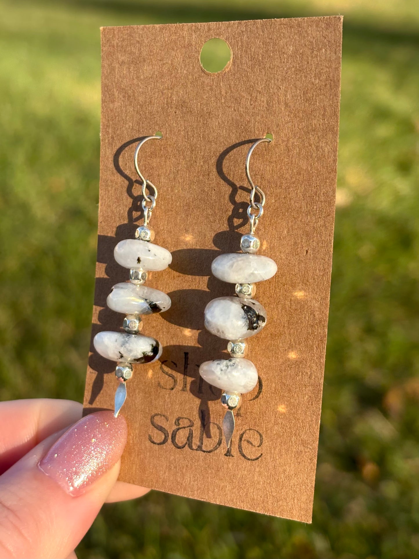Chunky Moonstone Earrings