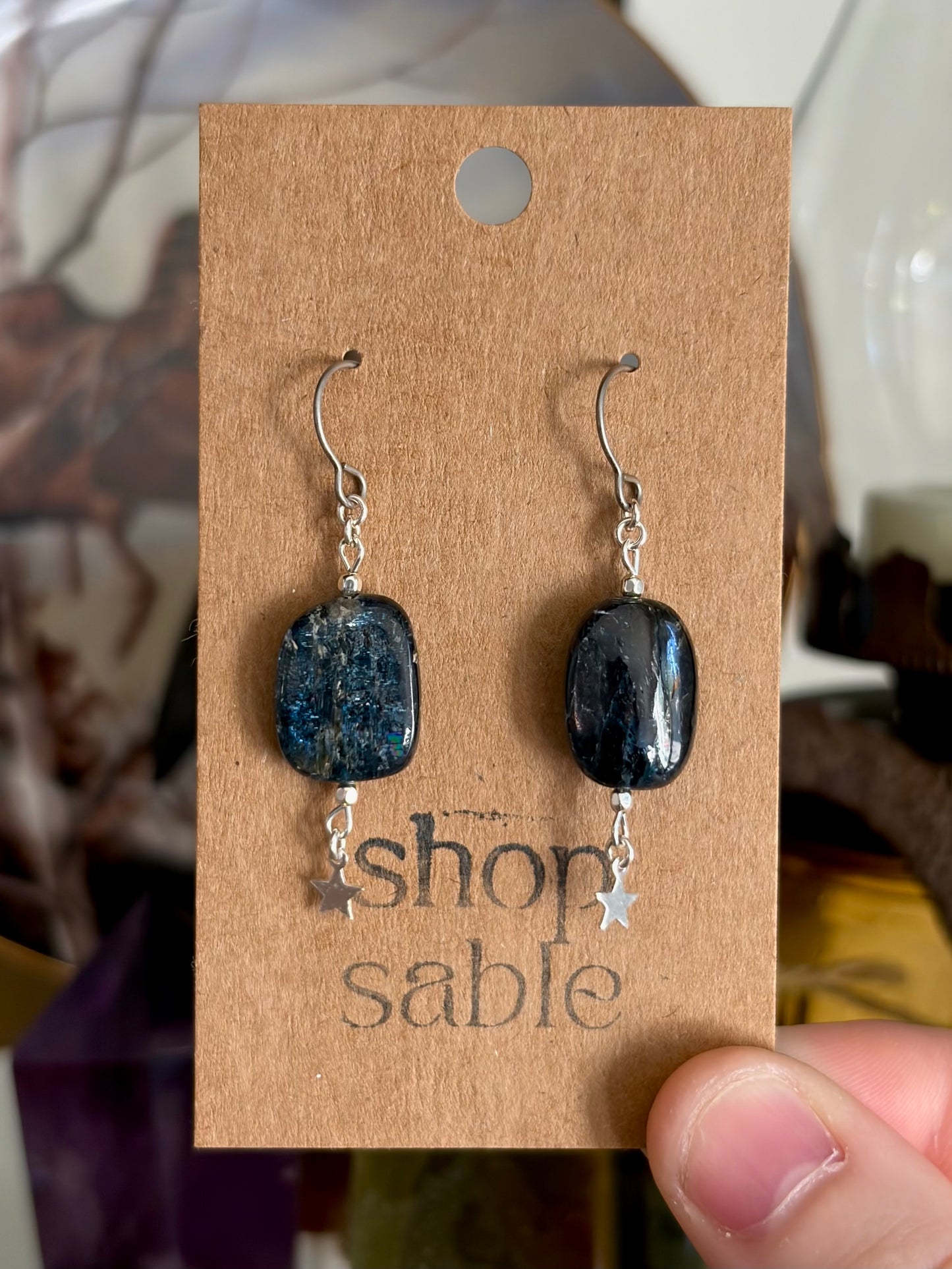 Kyanite Star Earrings
