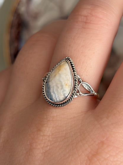 Blue Scheelite Ring - Size 9
