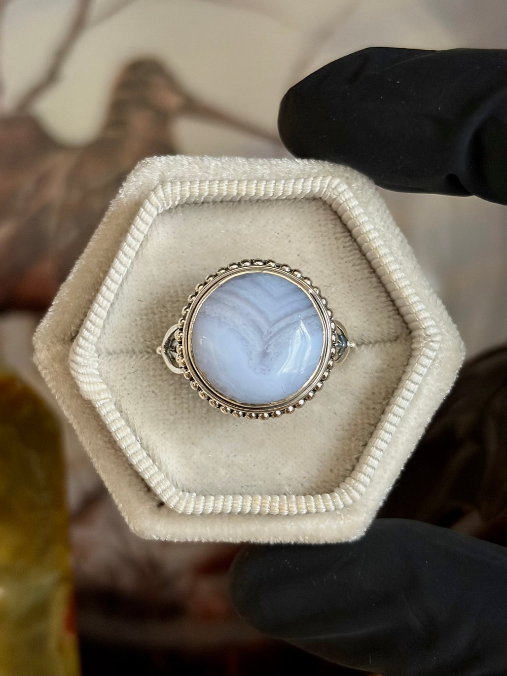 Blue Lace Agate Ring - Size 9