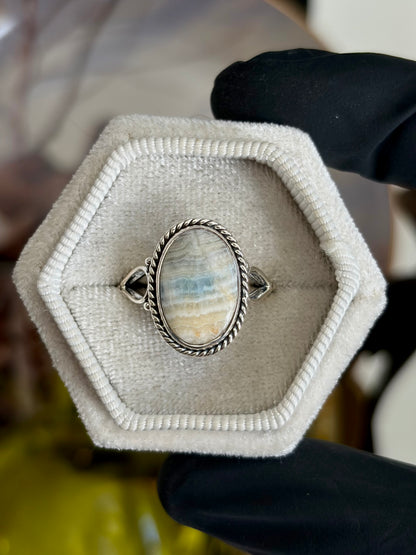 Blue Scheelite Ring - Size 7