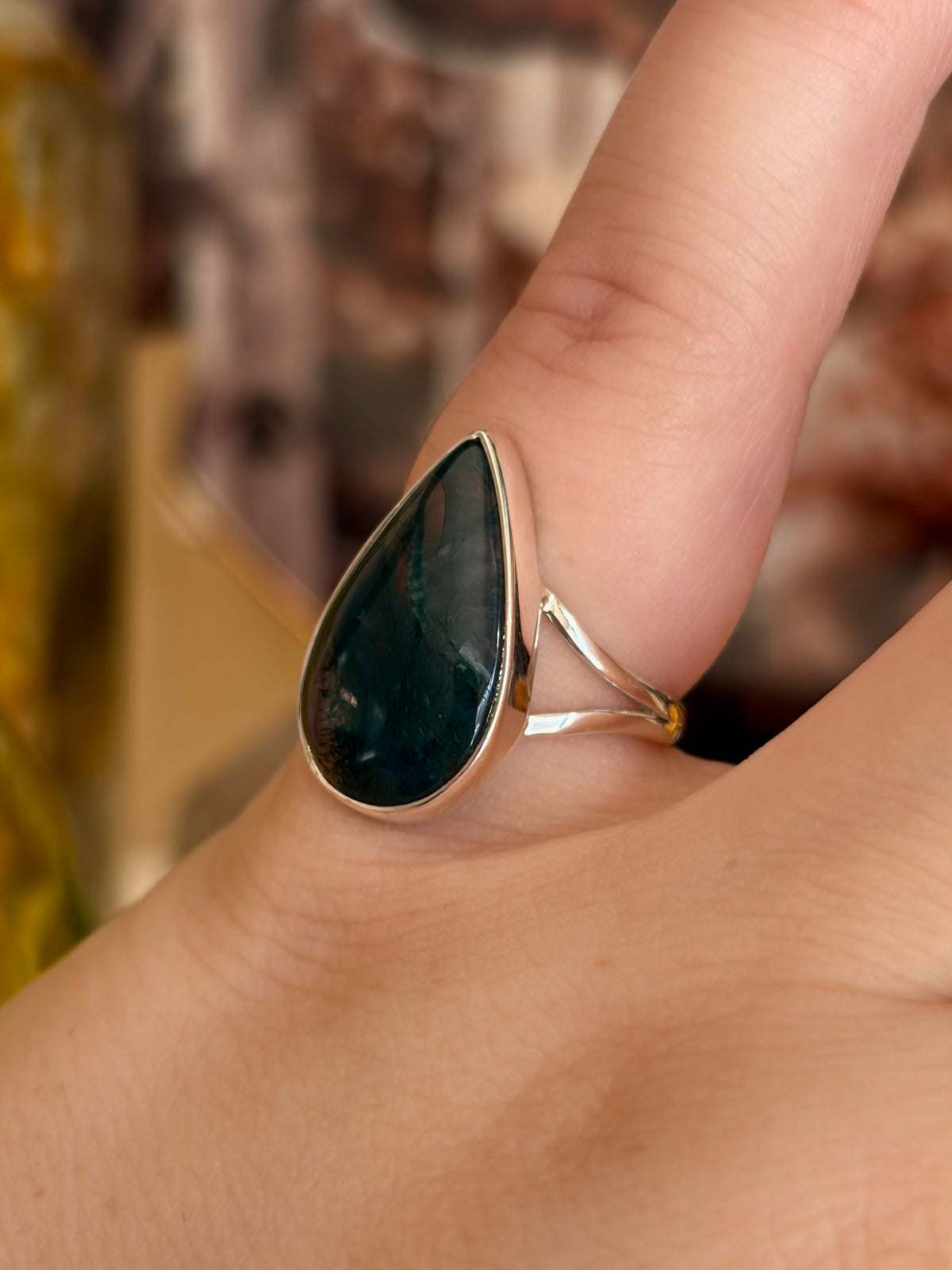 Moss Agate Ring - Size 5