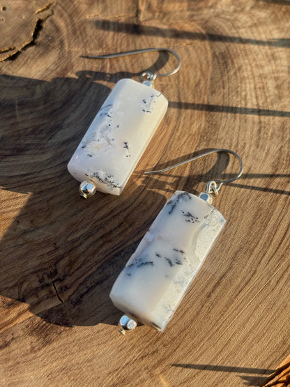Dendritic Opal Earrings